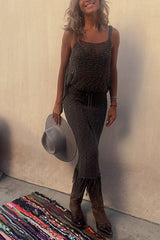 Roman Holiday – Trägerrock-Anzüge mit Häkelfransen