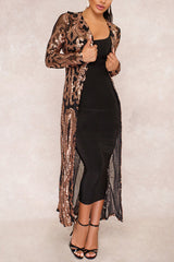 Party Muse – Kimonomantel mit offener Vorderseite und Pailletten