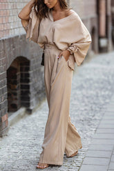 Kimono-Hosenanzug mit weitem Bein im Newport-Look