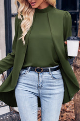 Zweiteiliges Hemd mit Rundhalsausschnitt und langen Ärmeln