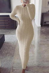 Gedrehte, langärmelige Wollpullover