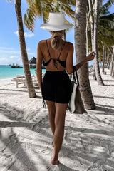 Wild and Free – Neckholder-Top mit Häkel-Strickrock