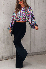 Dream Girl Pailletten-Crop-Top