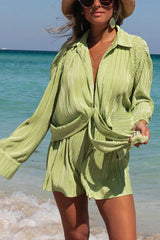 Raze – Plissee-Set mit lockerer Bluse und elastischer Taille