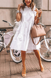 Life and Soul – Neckholder-Babydoll-Kleid mit Rüschen