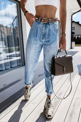 Bequeme, lässige, lockere Slim-Jeans