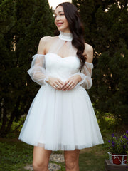 Neckholder-Heimkehrkleid in Weiß RM20152