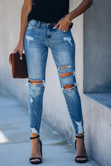 Zerrissene Skinny Jeans