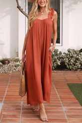 The Shore Thing – Babe – Lässiger Jumpsuit mit Rüschen und Taschen