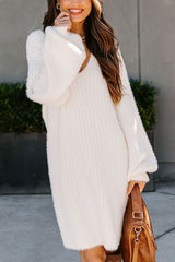 Flauschiges Strickpulloverkleid „Ice Queen“