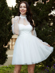 Neckholder-Heimkehrkleid in Weiß RM20152