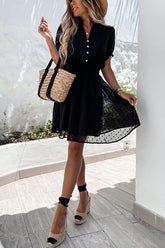 Strukturiertes Kleid „Prairie Winds“ mit Knopfleiste