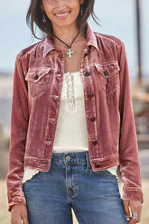 Show In The City Samtjacke mit Knöpfen