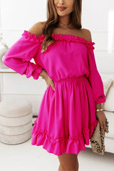 Ray of Sun Schulterfreies, langärmliges Minikleid