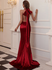 Wandelbares Maxi-Satinkleid FT5035