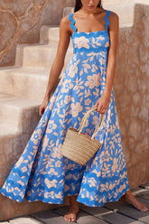 Vivi – Gewelltes Maxikleid mit seitlichem Reißverschluss und Strumpfhaltern