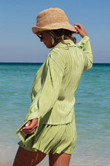 Raze – Plissee-Set mit lockerer Bluse und elastischer Taille