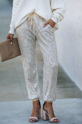 Huxley – Jogginghose mit elastischem Bund und Pailletten