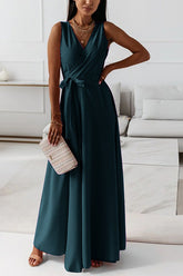 Dearest Memory – Maxi-Wickelkleid mit Taillenschnürung