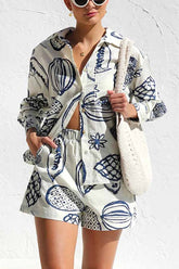 Parkside – Hübsches Set mit locker sitzendem Hemd und Shorts mit Taschen und elastischer Taille