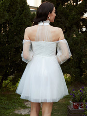 Neckholder-Heimkehrkleid in Weiß RM20152