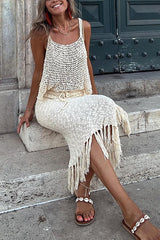 Roman Holiday – Trägerrock-Anzüge mit Häkelfransen