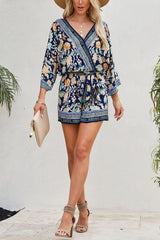 Permanent Vacation – Geblümter Kimono-Strampler