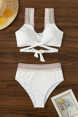 Lauryn – Bikini-Set mit geripptem Einsatz und Bindeband hinten