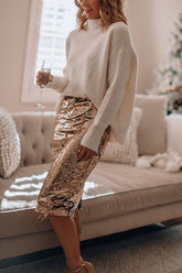 Bright Intentions – Bleistiftrock mit Pailletten