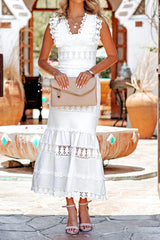 Be The One – Gestuftes Midikleid aus Häkelspitze