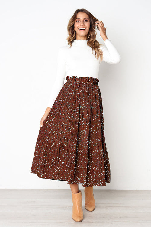 Keep Loving Pleated Print Pocket Maxi Skirt - 7 Colors