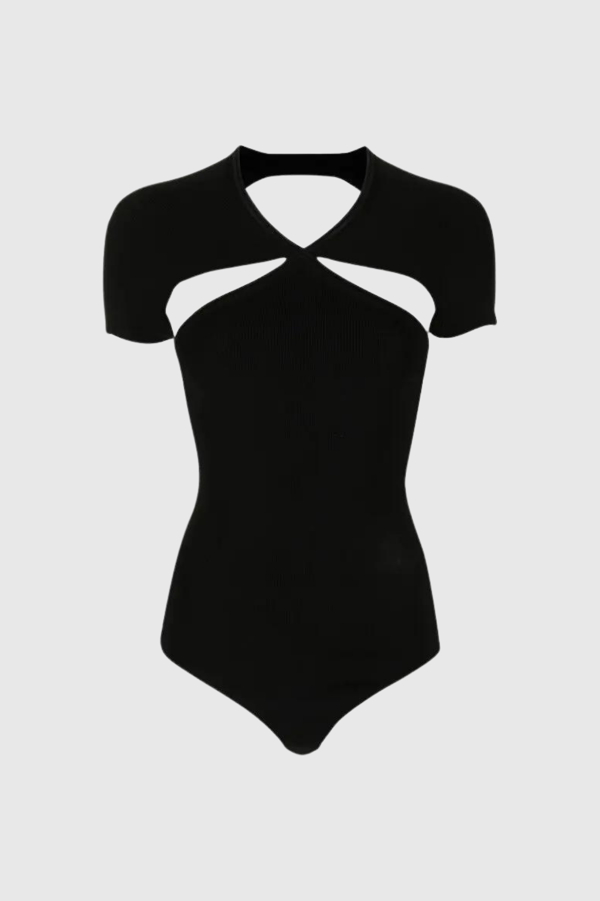 Thea Cutout Backless Bodysuit In Black