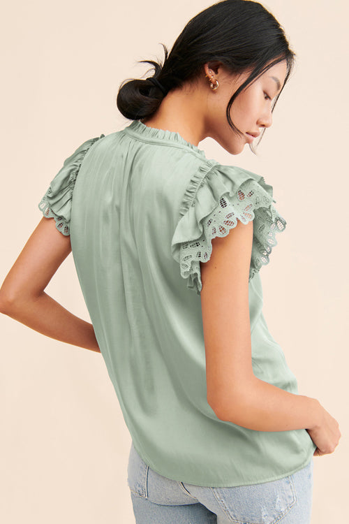 A True Beauty Lace Short Sleeve Top - 4 Colors