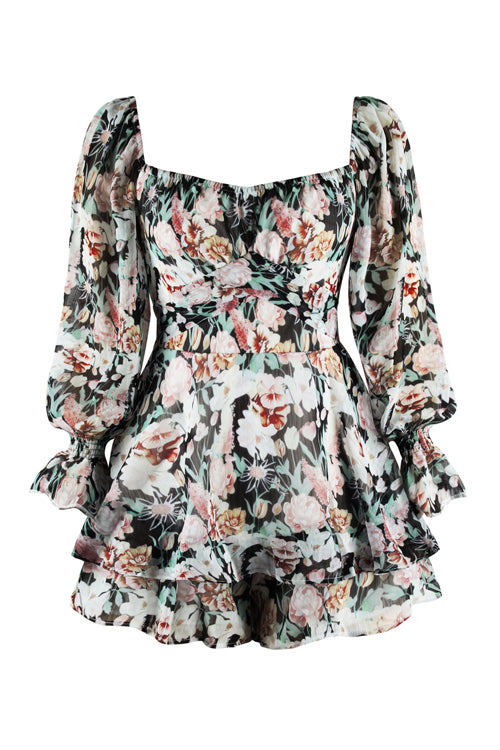 Beautiful Blooms Floral Printed Long Sleeve Romper - 4 Colors