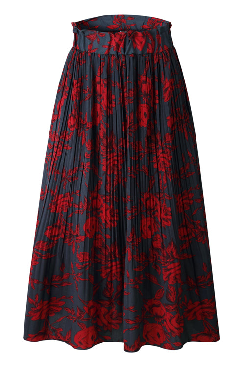 Keep Loving Pleated Print Pocket Maxi Skirt - 7 Colors