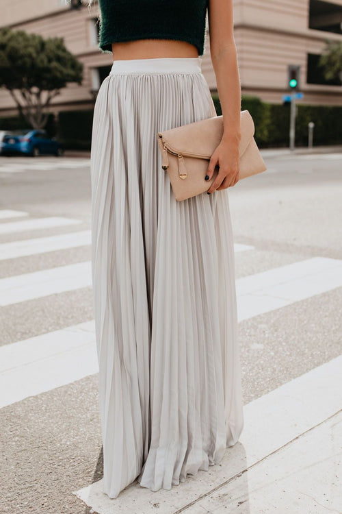 City View Pleated Maxi Skirt - 6 Colors