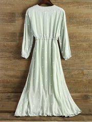 Pretty Midi Floral Embroidered Dress