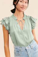 A True Beauty Lace Short Sleeve Top - 4 Colors