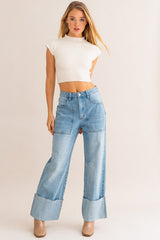 ZAVIA HIGH WAISTED RELAXED FIT JEANS