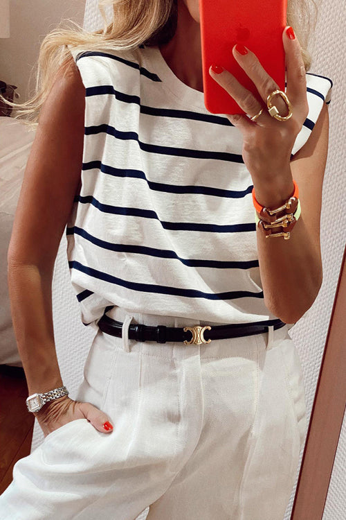 Feeling Effortless Striped Sleeveless Tank Top