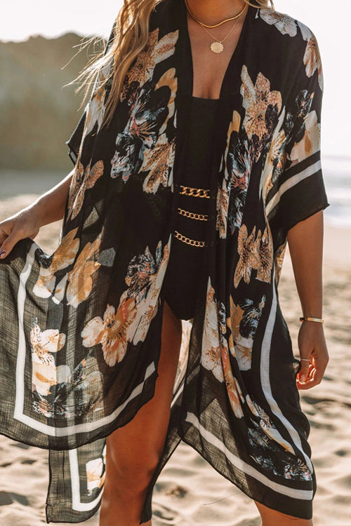 Kimono mit „Sunshine And Fun“-Print – 6 Farben