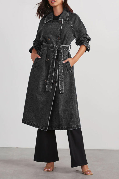 Elevated Weather Belt Denim Coat - 2 Colors