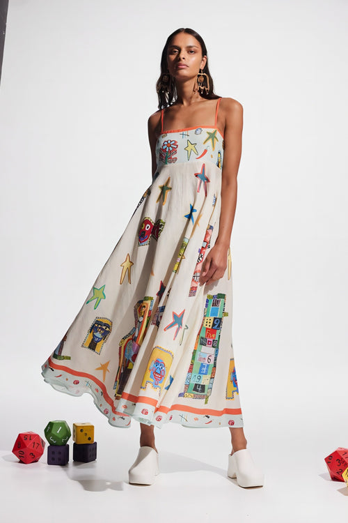 Share Your Happiness Print Maxi Dress