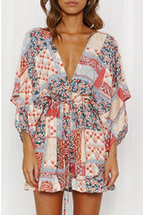 Summer Dreams Short Sleeve Printed Romper - 2 Colors