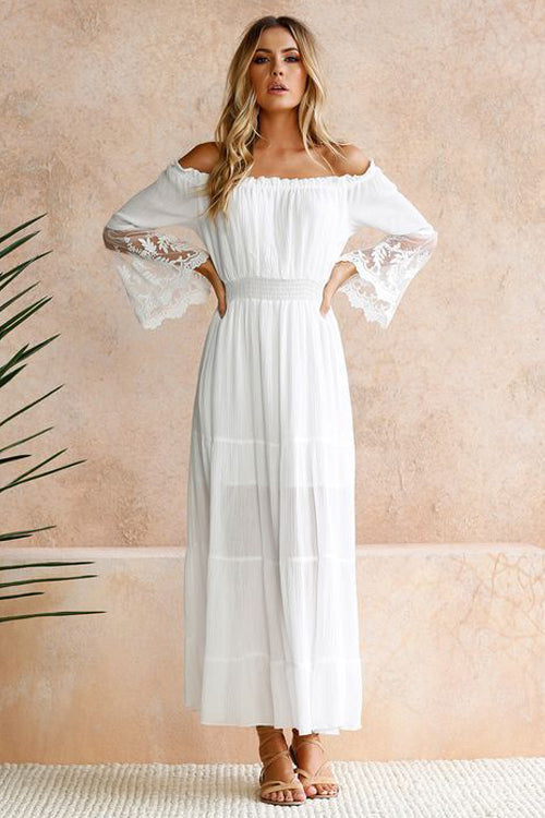 Fairy tale Lace Sleeve Maxi Dress