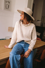 Schreib mir ein Gedicht – Pullover mit Knopfleiste – 4 Farben