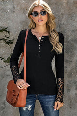 Eyes On Me – Langärmliges Oberteil aus gerippter Spitze – 4 Farben