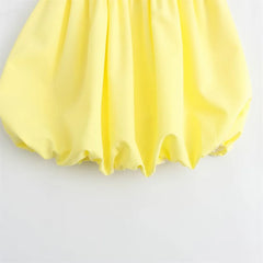 Gelbes Ballon-Minikleid
