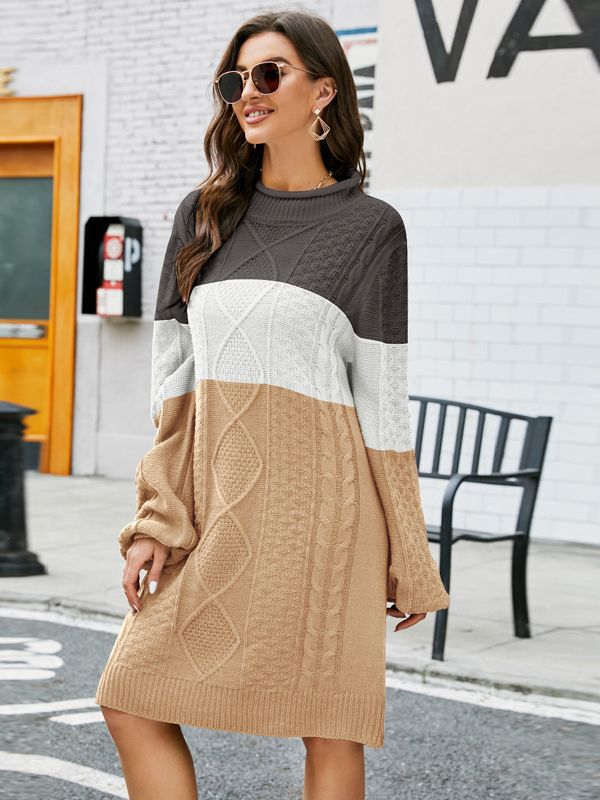 STYLISH CASUAL LOOSE ROUND NECK LONG SWEATER