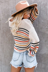 Rainbow Babe gestreifter Strickpullover – 2 Farben